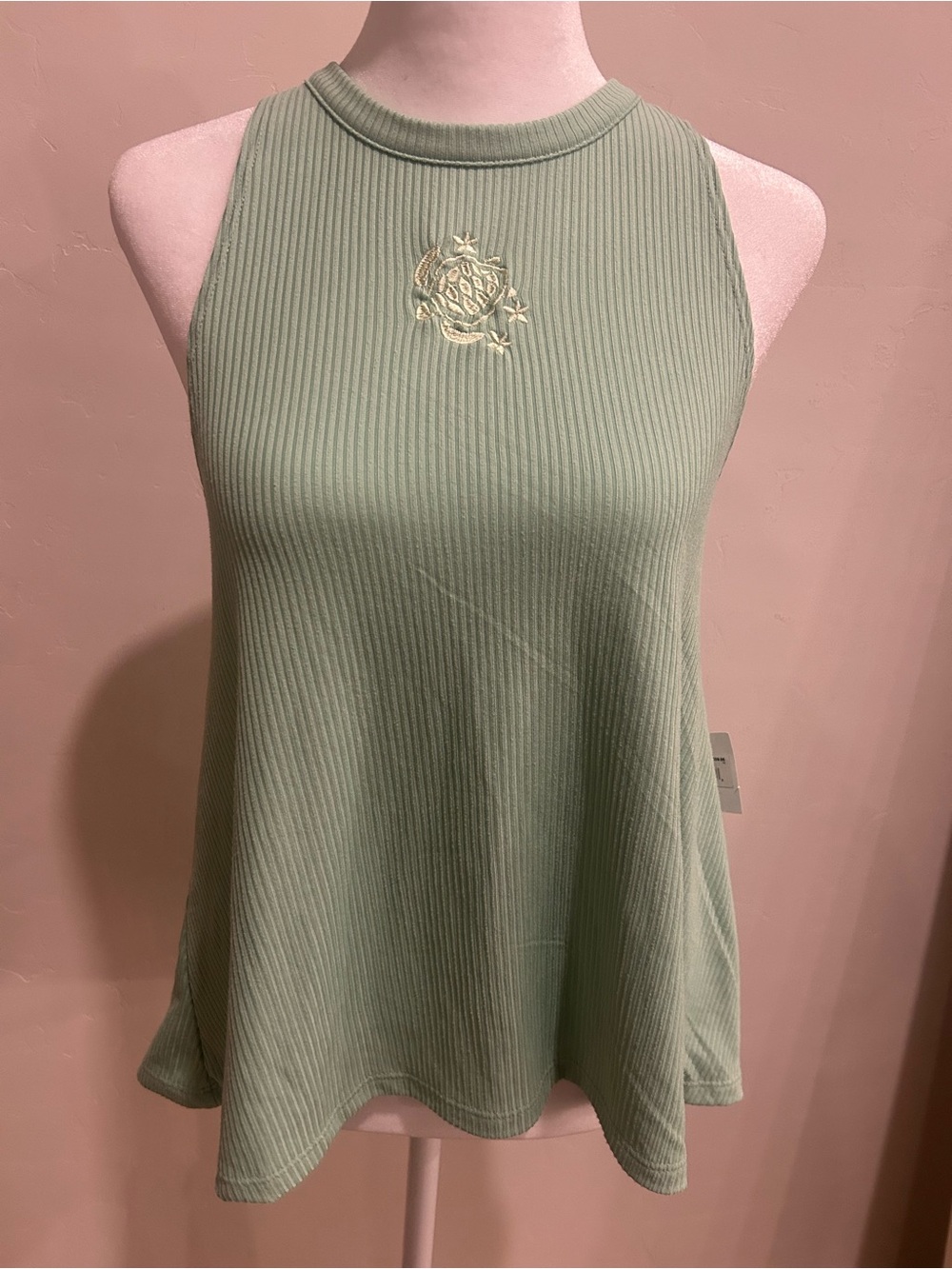Altar’d State Swim Cover Up Green Sea Turtle Tank Top Twist Back Size M NWT